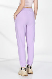 Zivame Knit Cotton Loungewear Bottom - Lilac Breeze — thumbnail 4